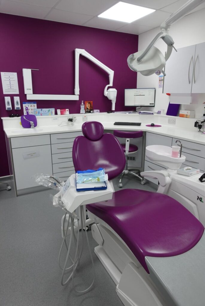 Modern dental treatment room for cosmetic dentistry in Beckenham with advanced dental chair and equipment