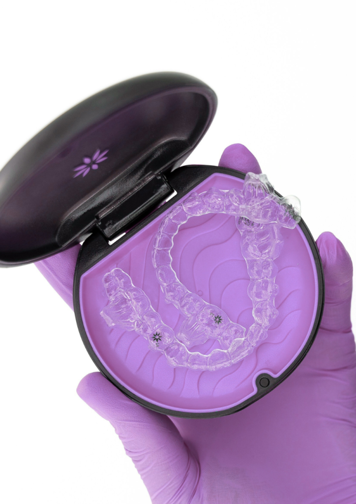 Invisalign clear aligners used for discreet teeth straightening in Beckenham cosmetic dentistry clinic