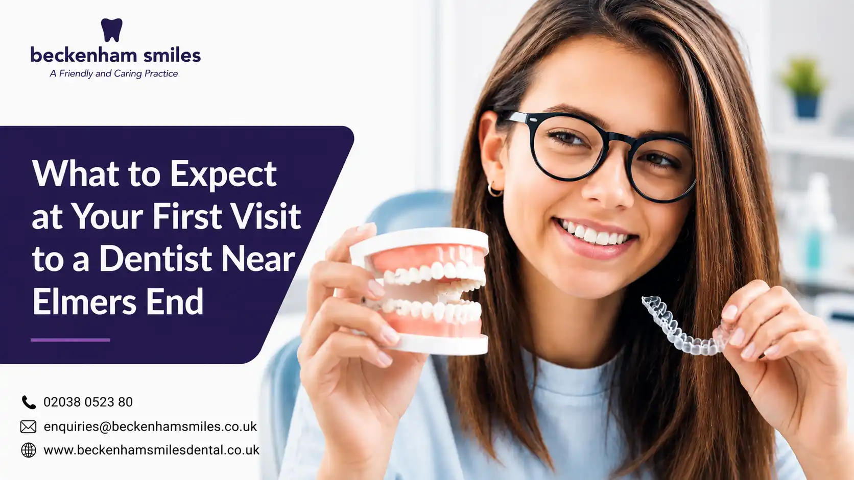 Dentist greeting a new patient during their first visit at Beckenham Smiles Dental near Elmers End