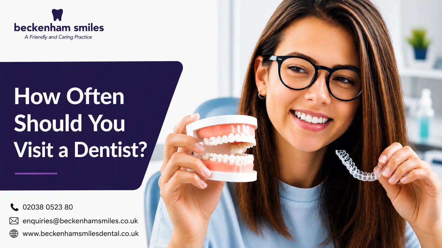 Dentist reviewing a patient's check-up schedule at Beckenham Smiles Dental