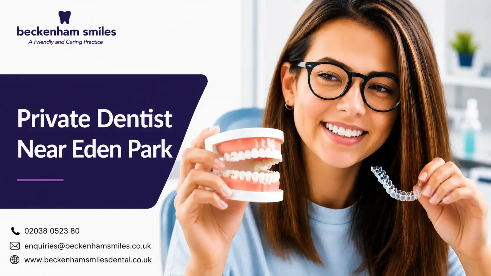Patient attending a private dental consultation at Beckenham Smiles Dental near Eden Park.